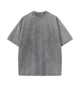 T-shirt en coton délavé pour homme, style vintage, manches courtes, décontracté, doux, respirant, confortable, pour un usage quotidien - Product Image 3