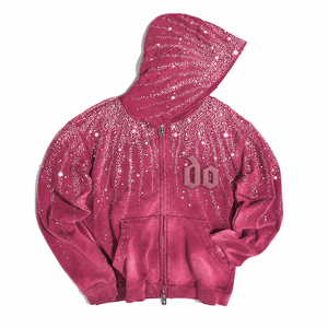 Sudadera con Capucha Extra Grande con Diseño de Pedrería Bordada, 100% Algodón, Unisex, Informal, con Cierre, para Invierno - Product Image 3