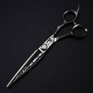 Ciseaux de coiffure professionnels en acier inoxydable 440C, lame tranchante, manche long, pour droitiers, ciseaux de coupe de cheveux - Product Image 3