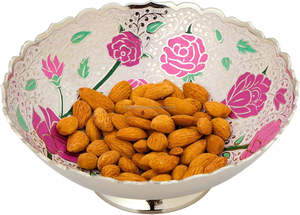 Bol sur pied en laiton moderne personnalisé, artisanat en métal émaillé, élégant, abstrait, panier à fruits, entrée, noix, cadeau de pendaison de crémaillère - Product Image 3