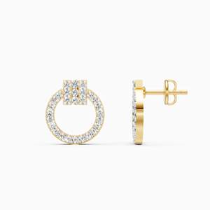 Pendientes de Diamantes Cultivados en Laboratorio, Corte Brillante Redondo, Oro Sólido de 14K, Modernos para Mujer, Certificados por IGI, 3.196g, Regalos de Boda Únicos - Product Image 1