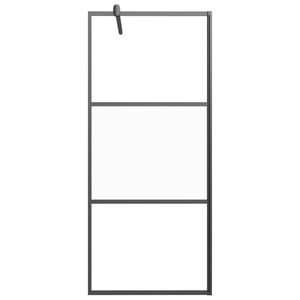 Mampara de Ducha Negra de 35.4"x76.8" con Estante, Vidrio ESG y Marco de Aluminio - Product Image 4