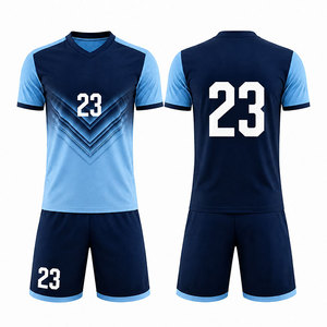 Conjunto de Camiseta de Fútbol Sublimada con Logotipo Personalizado, Ecológica, Transpirable, de Secado Rápido, Elástica en 4 Direcciones, Antibacteriana, Unisex, Corta y Resistente al Viento - Product Image 2