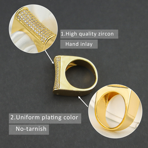 Anillos de Circonia de Última Moda, Anillos de Mujer con Circonia Colorida Chapados en Oro de 21k para Bodas y Fiestas - Product Image 5
