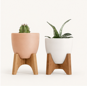 Modern Design Plant Stand Creative Natural Wooden Indoor Outdoor Planter <b>Holder</b> Elegant Flower Display <b>Pot</b> Solid Wood Garden - Product Image 5