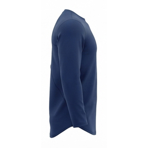 เสื้อยืดแขนยาวผู้ชาย คอกลม สีพื้น ทรงปกติ ใส่สบาย สีน้ำเงิน - Product Image 2