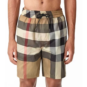 <b>Men's</b> <b>Checkered</b> Board <b>Shorts</b> Mid Waist Drawstring Quick Dry Casual Swim <b>Shorts</b> 100% Polyester - Product Image 1