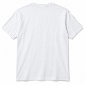 T-shirt blanc à manches courtes pour homme, col rond, coupe classique, jersey de coton, couleur unie, design simple - Product Image 1