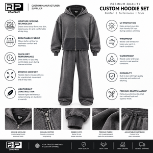 Wholesale Rate Acid Wash Heavyweight <b>French</b> Terry Tracksuit <b>Vintage</b> Oversized Hoodie Raw Hem Baggy Trouser Streetwear Tracksuit - Product Image 2