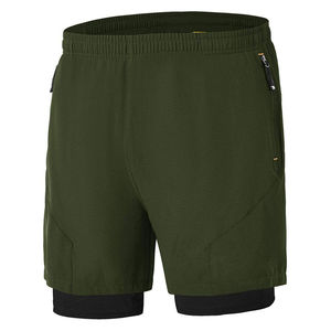 Pantalones Cortos Deportivos 2 en 1 para Hombre, de Secado Rápido, Doble Capa, con Bolsillos con Cremallera, para Correr, Entrenamiento Físico, Venta al por Mayor - Product Image 3