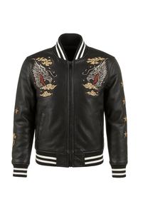 Chaqueta Bomber de Cuero para Hombre, Diseño Personalizado, Impermeable y Transpirable, Cierre de Cremallera Ecológico, Corte Regular - Product Image 4