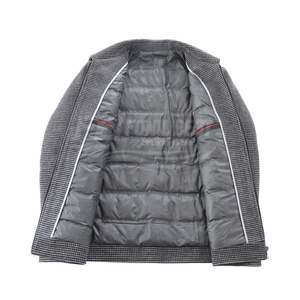 Chaqueta Casual de Negocios para Hombre, de Alta Calidad, con Forro Polar a Cuadros, Cierre de Cremallera, Logotipo Frontal, Corte Ajustado, Impermeable, Servicios OEM - Product Image 6