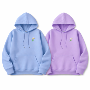 Streetwear 3D Embroidered Polyester Cotton <b>Hoodies</b> blank with flower logo new arrival 2026 customization available - Product Image 1