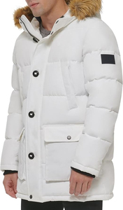 Manteau d'hiver long à capuche Solid Trader Premium, 70% coton, avec une forte protection extérieure, des poches confortables pour les mains, doublure en coton, aspect élégant, style puffer - Product Image 3