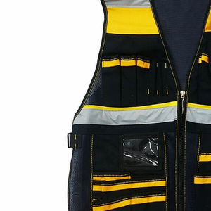 Chaleco de Seguridad Reflectante de Alta Visibilidad Unisex, Amarillo Marino, Ropa de Trabajo de Poliéster - Product Image 5