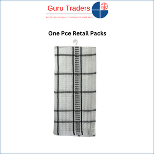 Top Selling Dealer of Excellent Quality Checks Waffle Weave Pattern Towel with <b>Border</b> for Kitchen Hand Towel Use at Best Price - Product Image 5