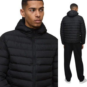 Veste matelassée en vinyle brillant tendance pour homme, style urbain, vente chaude, fabrication sur mesure en gros - Product Image 4