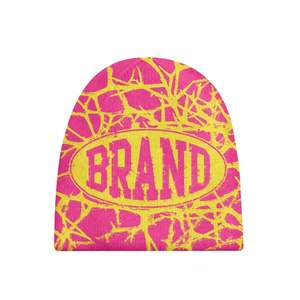 Gorro de Punto Acrílico con Estampado Geométrico Sublimado de Tu Marca, Unisex, Estilo Urbano, para Invierno, 56-58CM - Product Image 4