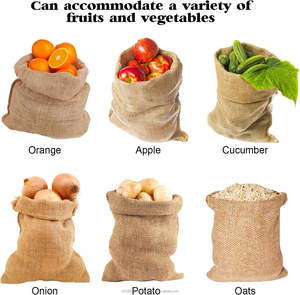 Sacs en toile de jute 100% naturels et écologiques 30x20, tissu géotextile multi-usages, antibactérien, résistant à l'abrasion, respirant - Product Image 2