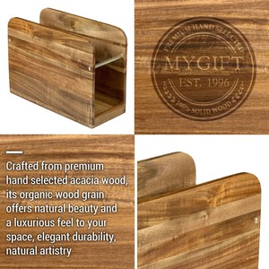 Wholesale Sleek Acacia Wood Magazine Stand - Minimalist Design - Product Image 1