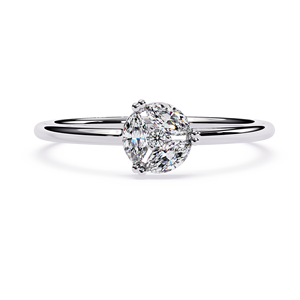 Anillo de Compromiso de Platino para Mujer con Diamante Corte Pera, Certificado GIA, Color D Natural, Estilo Clásico - Product Image 1