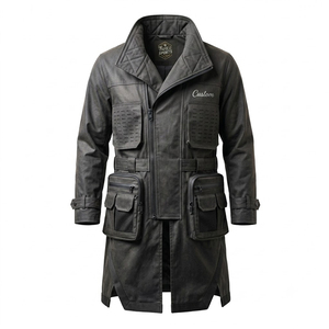 Manteau long imperméable et respirant en toile cirée pour femme 2026 – Robuste, idéal pour l'extérieur et la conduite, 100 % coton - Product Image 1