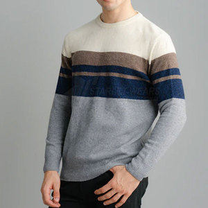 Pulls décontractés pour hommes en coton/laine respirants pour l'hiver, texture douce, coupe moderne, tricot doux, écologiques, longue durée de vie - Product Image 4