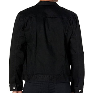 Veste en jean pour homme, nouvelle collection, couleur noire, style streetwear, doublée de fourrure, pour l'automne et l'hiver, design élégant. - Product Image 2