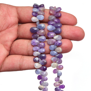 Pierre précieuse Hackmanite rare, forme poire lisse, 6x4mm-8x10mm, couleur changeante naturelle, perles Hackmanite pour bijoux. - Product Image 6