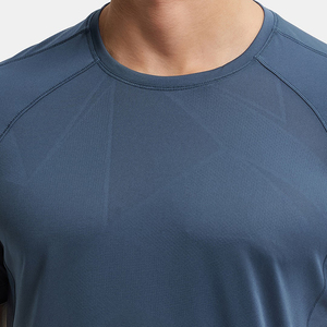 T-shirt homme à manches longues en tricot, col rond, couleur unie, coupe classique, décontracté, bleu - Product Image 4
