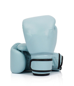 ARTES MARCIALES: Guantes de Boxeo de Cuero Azul Claro, Modelo 2026, Cierre de Velcro, Ajustables, Unisex, para Adultos - Product Image 1