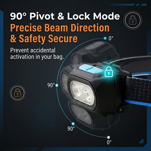 Chinese Manufacturer 2026 New Product 600LM Hybrid Power IP65 Waterproof Rechargeable LED Portable Camping Headlamp - Product Image 3