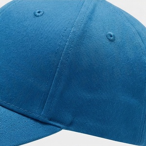 Casquette de baseball bleue à 6 panneaux unisexe en coton, couleur unie, ajustée, décontractée pour adultes - Product Image 5