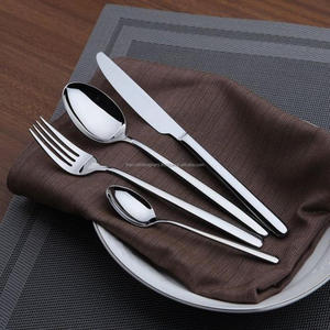Ensemble de couverts réutilisables de qualité exclusive ensemble de couverts élégants en métal fini blanc argenterie pour hôtels et restaurants - Product Image 4