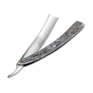 Premium Stainless Steel <b>Straight</b> <b>Razor</b> with First Layer Cowhide Leather Strop Professional Barber <b>Straight</b> Edge <b>Razor</b> for Men - Product Image 1
