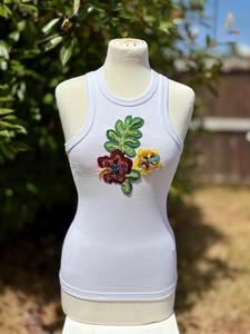 Camiseta sin mangas estilo bohemio indio para mujer, transpirable, de secado rápido, excelente calidad, con bordado, cuello con cinta blanca, tejido de punto, mangas largas - Product Image 4