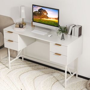 48-Inch Home <b>Office</b> <b>Computer</b> Desk with 4 Drawers for Your Workspace - Product Image 1