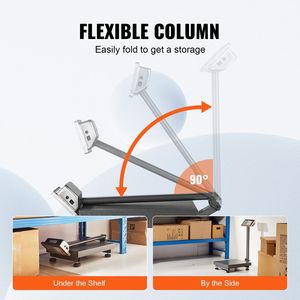 Bilancia Digitale da Pavimento con Capacità di Carico 300 kg, Precisione 0,1 kg, Calcolo Prezzo, Funzione Tare, in Acciaio, con Display LB/KG - Product Image 5