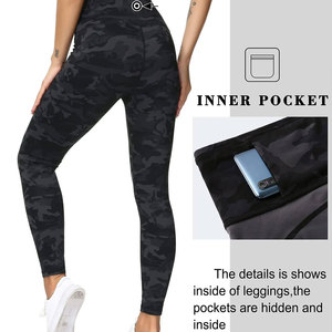 High Waist Solid Twist Yoga <b>Leggings</b> Full Length Spandex/Polyester Compression Four-Way Stretch Elastic Waist Quick Dry 220g - Product Image 5