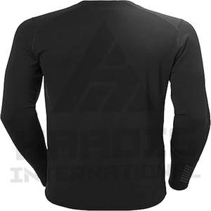 T-shirt décontracté noir uni, t-shirt personnalisé en gros, t-shirts à manches longues pour hommes, t-shirts à manches longues - Product Image 2