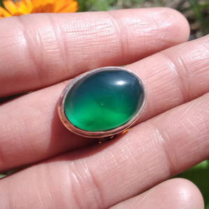 Handmade Green Onyx <b>Ring</b> Natural Green Gemstone Jewelry Boho <b>Statement</b> <b>Ring</b> Healing Crystal Gift for Her - Product Image 3