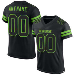 Camiseta de Fútbol Americano Sublimada Personalizada para Hombre, Negra, Rosa y Azul, Cuello en V, Manga Corta, Malla Transpirable, Impresión del Nombre del Equipo, Talla Regular para Adulto - Product Image 6