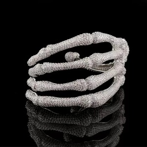 Montre personnalisée avec cadran glacé, bracelet incrusté de micro-cristaux, bijoux de mode unisexe, cadeau - Product Image 3