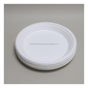 Assiettes rondes en bagasse écologiques les plus vendues, 6/8/10/12 pouces, jetables et compostables, pour la restauration, emballage export. - Product Image 1