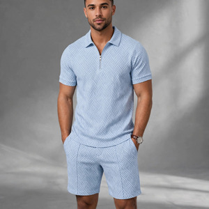 Wholesale Summer Men's Casual Shorts <b>Set</b> Plain Color Solid 100% Cotton Jersey Quick Dry Knitted Pocket Customized Logo <b>Twin</b> <b>Set</b> - Product Image 1