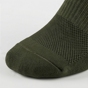 Crew <b>Socks</b> Solid Olive Green Knitted Breathable Polyester Spandex <b>Running</b> Athletic <b>Socks</b> for Adults Summer Standard Thickness - Product Image 6