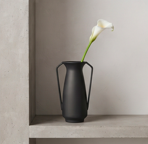 Modern <b>Black</b> Decorative Metal Table <b>Vase</b> Elegant Modern Tabletop <b>Flower</b> <b>Vase</b> For Home Living Room Decor - Product Image 5