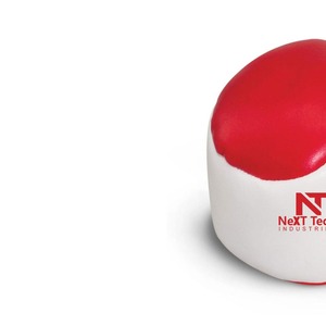 NeXT Tech INDUSTRIES Sport Ball Red White Solid Color Logo Design Durable Footbag Toy 2.5 Inches - Product Image 2