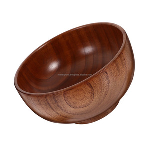Tazón de Madera Desechable Hecho a Mano de Primera Calidad para Ensaladas, Frutas y Aperitivos - Decoración para Mesa de Comedor para Fiestas - Product Image 1