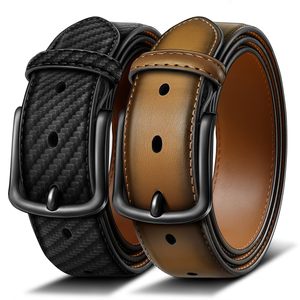 Nouvelle ceinture décontractée pour homme en cuir de vachette vintage avec boucle en alliage - Étanche, écologique, respirante et durable, logo personnalisable - Product Image 1